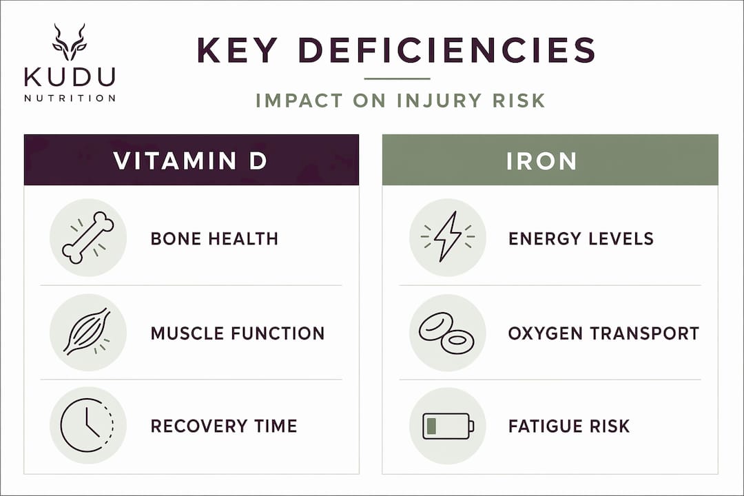 Infographic comparing vitamin D and iron deficiencies