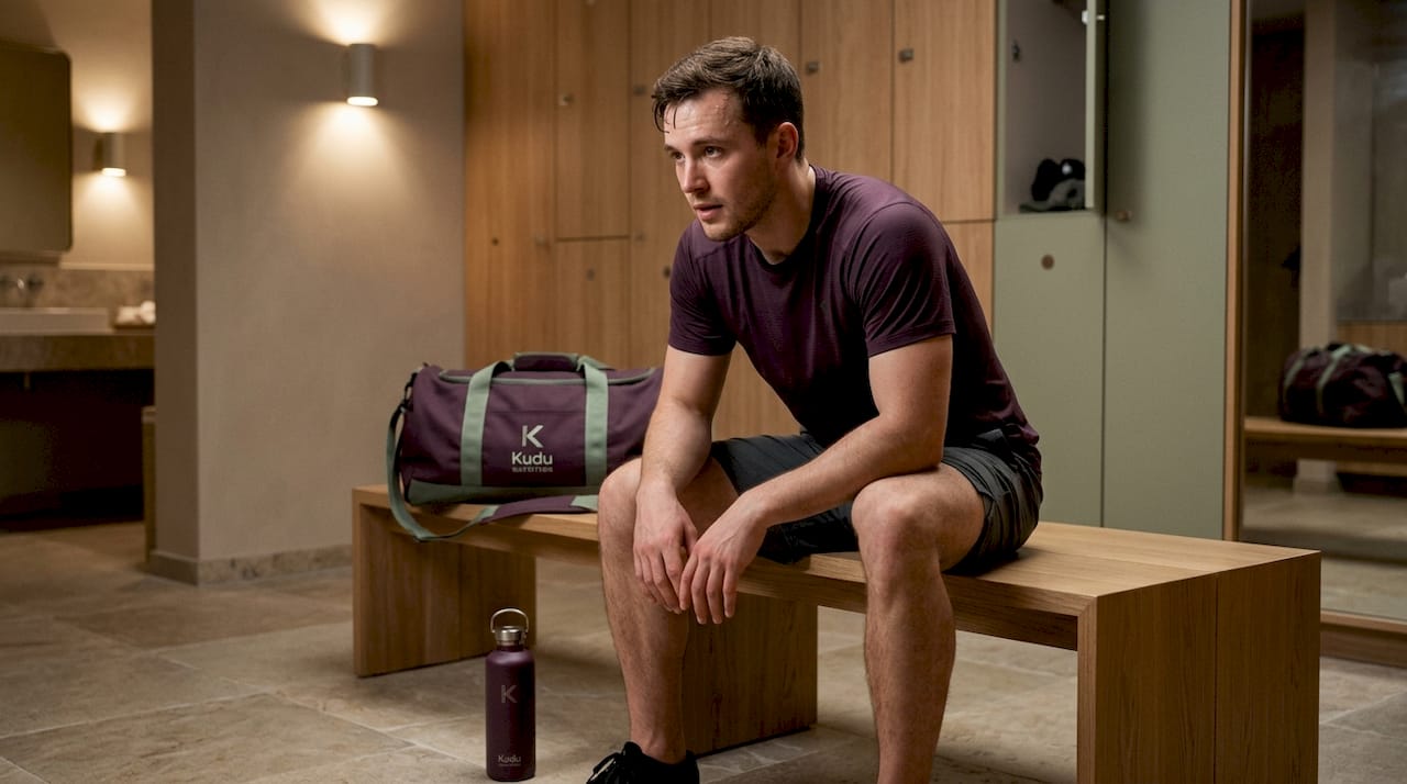 Athlete resting during post-exercise metabolic recovery