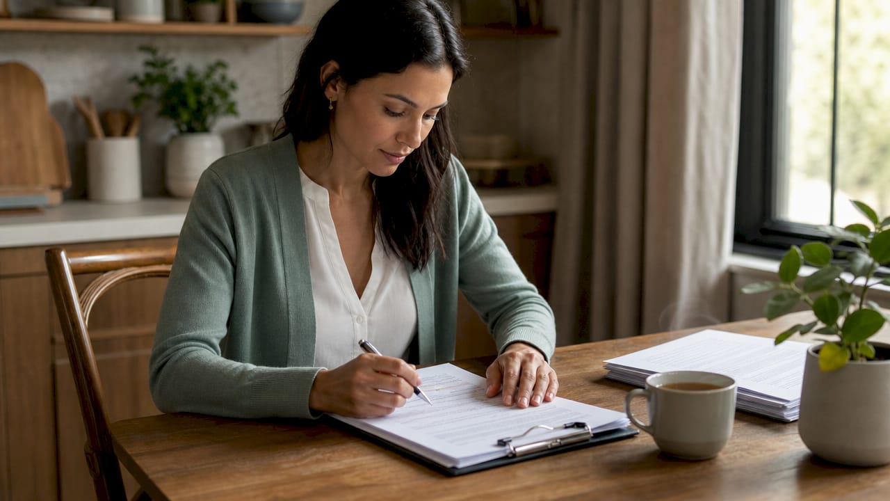 Nutritionist reviewing supplement regulation papers