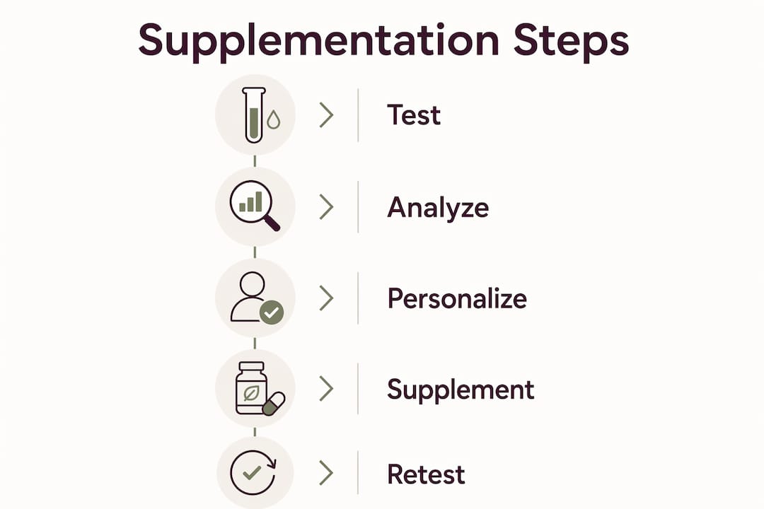 Infographic illustrating smart supplementation steps