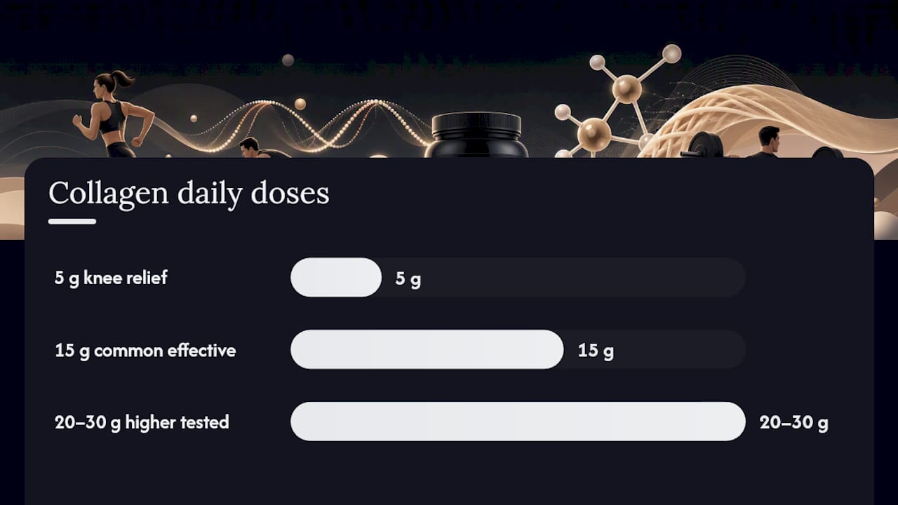 Chart of collagen dosage effectiveness in athletes