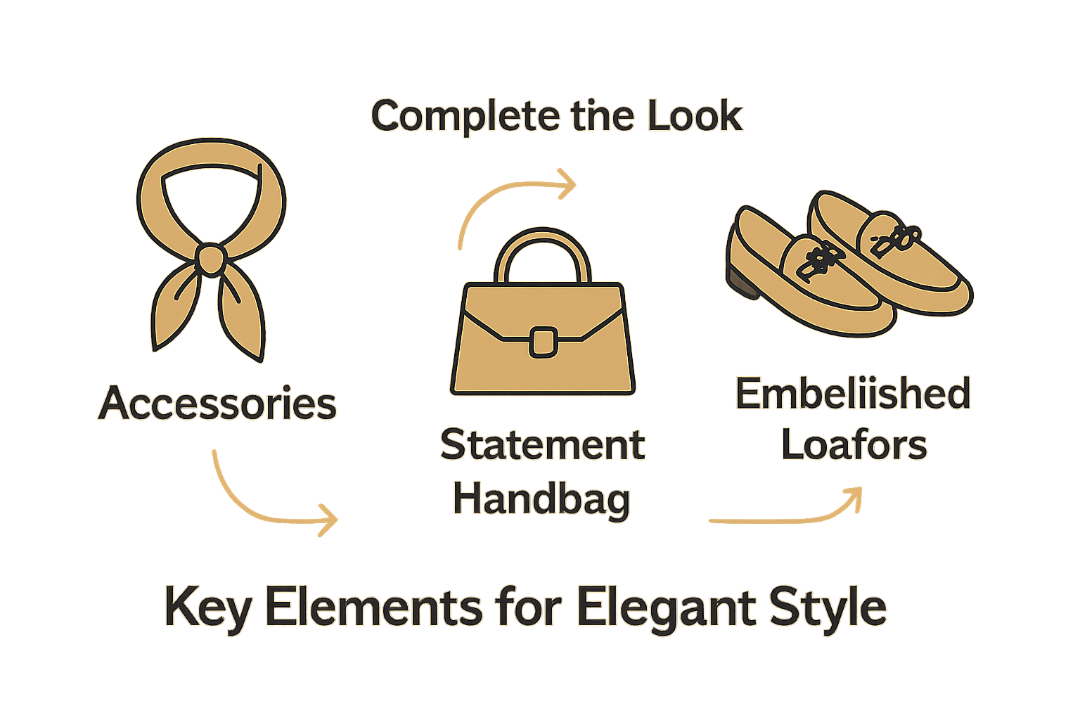 Infographic showing mature accessories and footwear