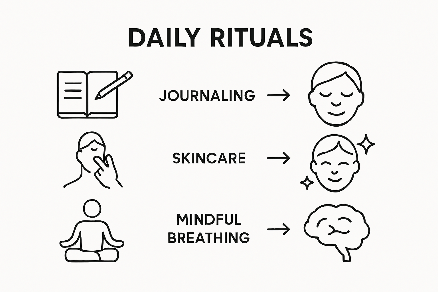 Comparison of rituals and their benefits infographic