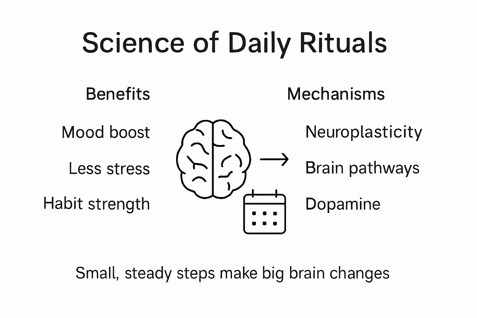 Infographic showing science behind daily wellness rituals