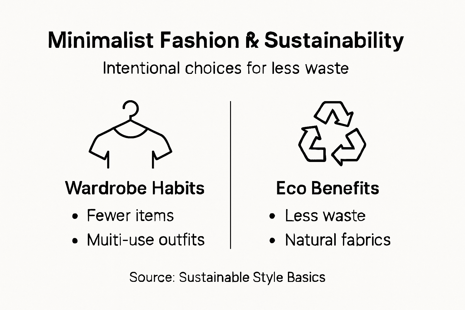 Infographic minimalist fashion sustainability impact