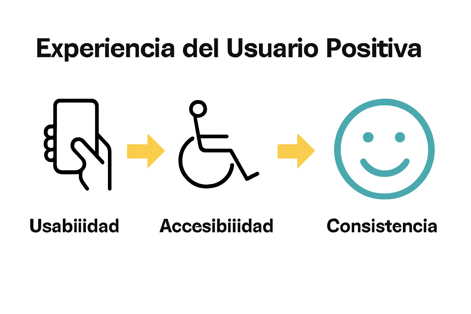 Principios clave del diseño UX: usabilidad, accesibilidad y consistencia.