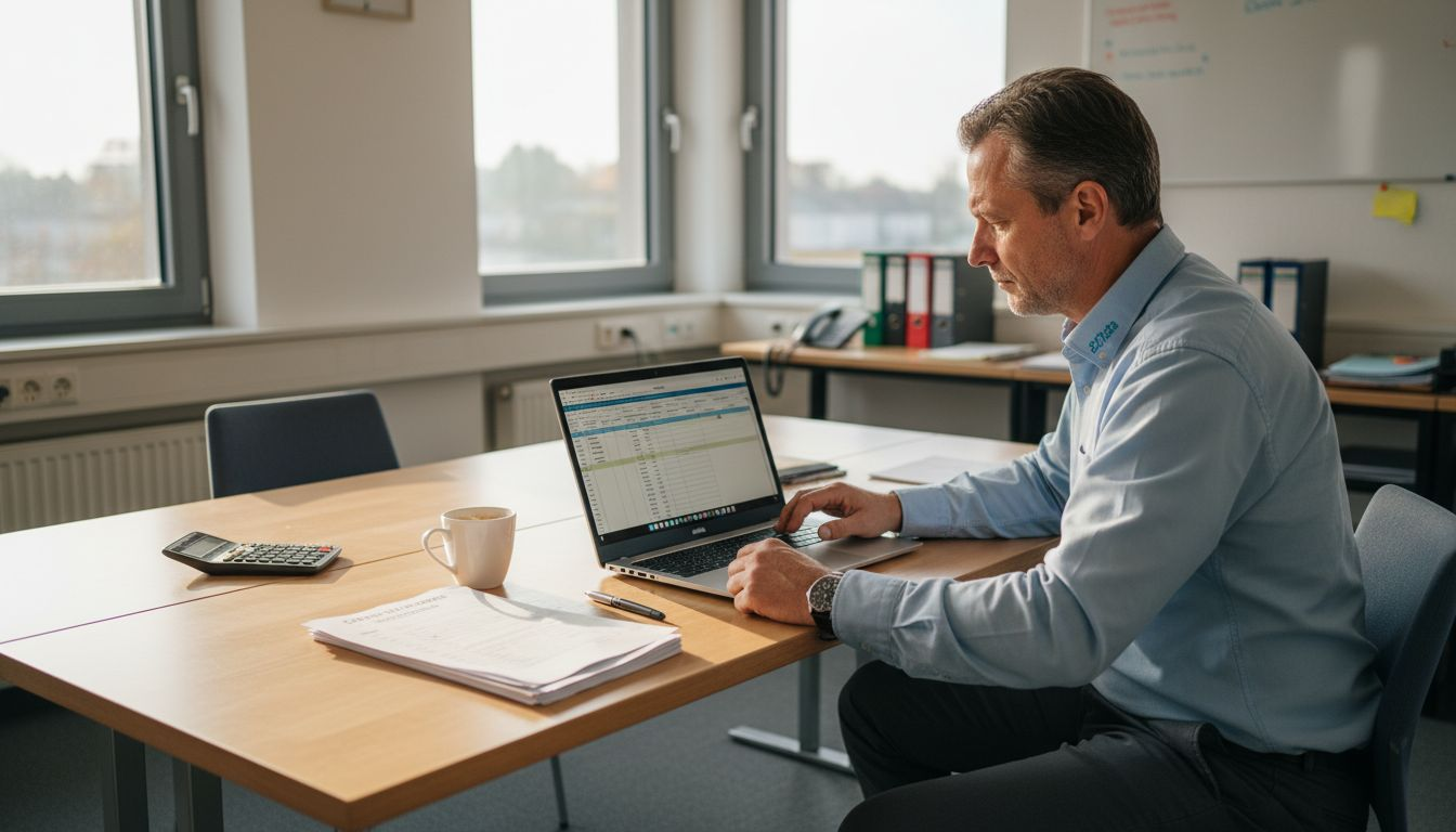 Der Catering-Manager passt die Rechnungsdaten individuell an.