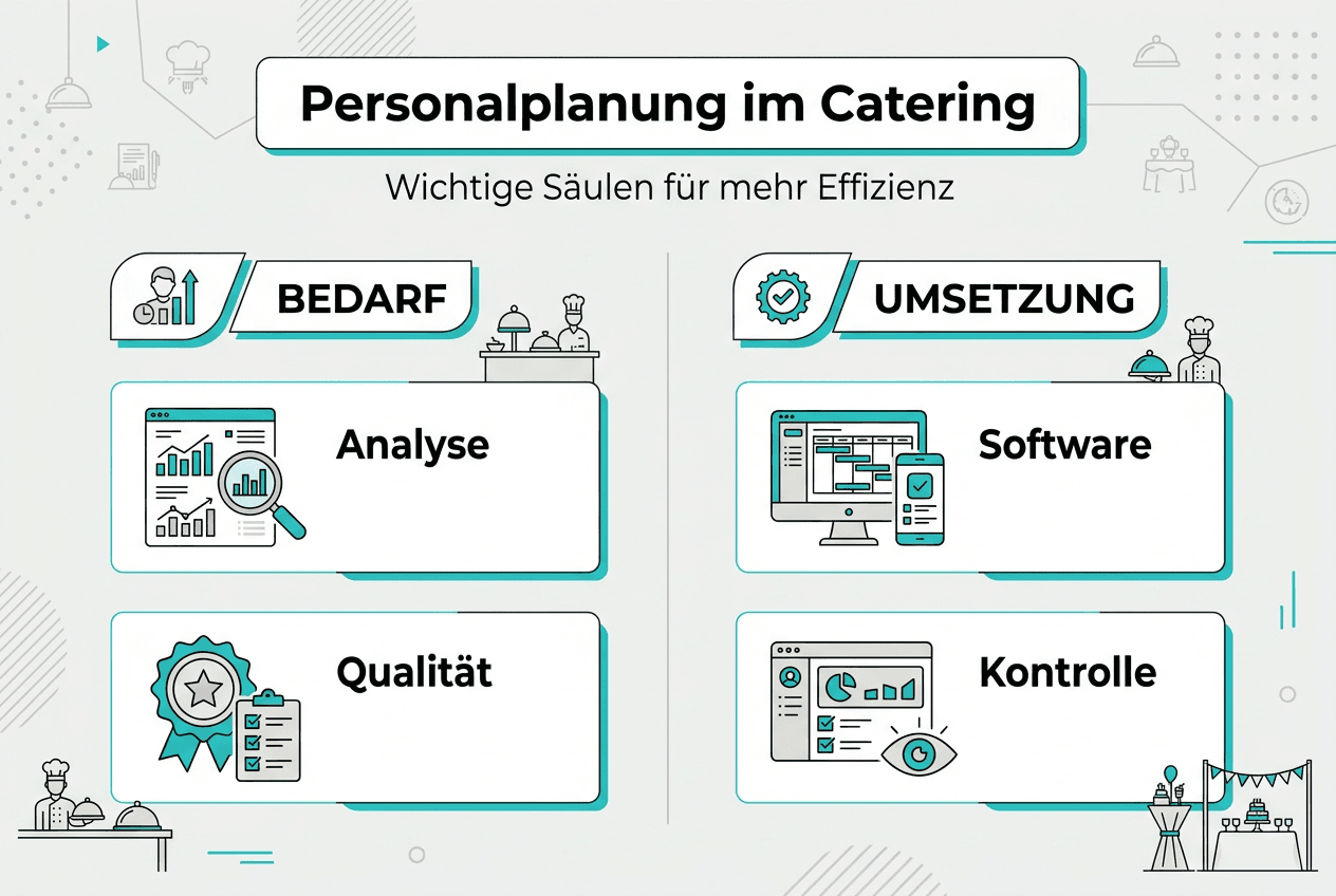 Infografik: Erfolgreiche Personalplanung im Catering – Die wichtigsten Grundpfeiler