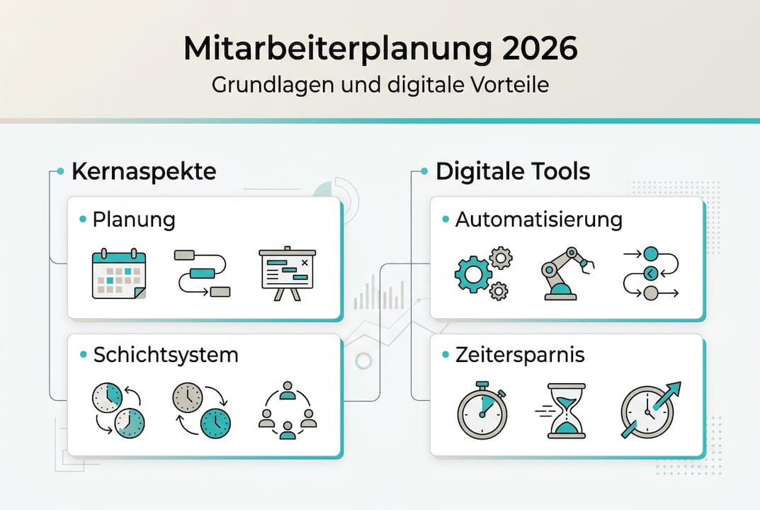 Mitarbeiterplanung modern gestalten: Wie digitale Tools den Arbeitsalltag erleichtern – eine Infografik