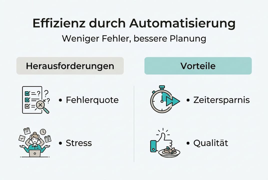 Übersichtliche Infografik: Die wichtigsten Vorteile von Automatisierung auf einen Blick