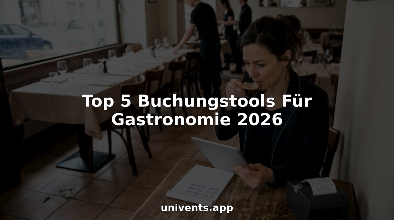 Eine Restaurantleiterin sitzt am Café-Tisch und prüft die aktuellen Reservierungen in der Buchungssoftware.