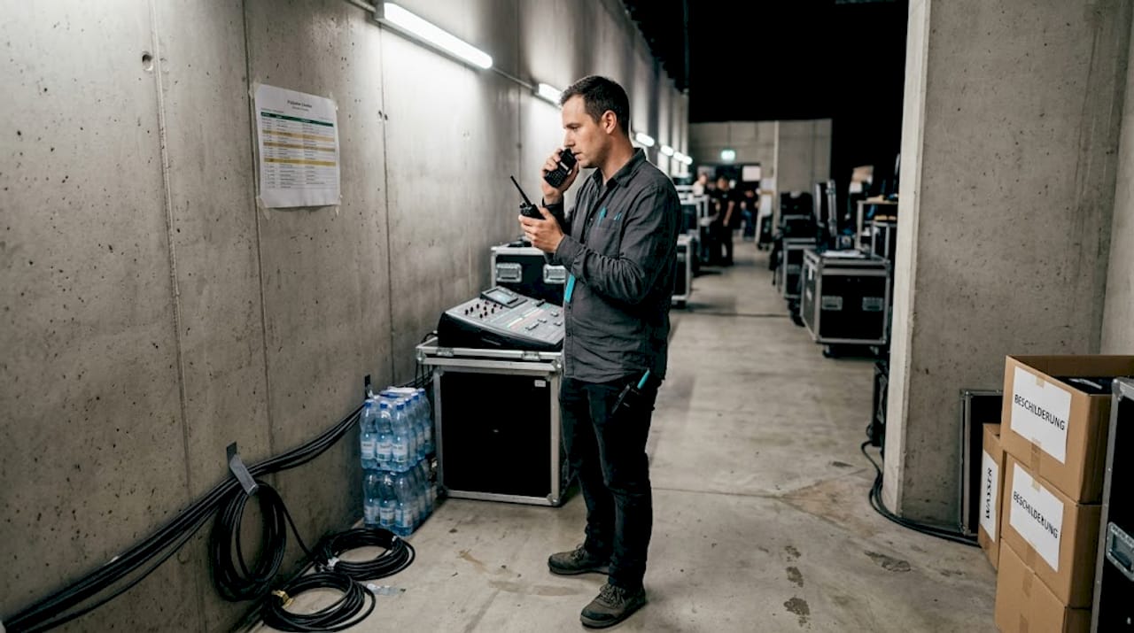 Der Veranstaltungsmanager sorgt hinter den Kulissen für einen reibungslosen Informationsfluss und behält auch in Krisensituationen den Überblick.