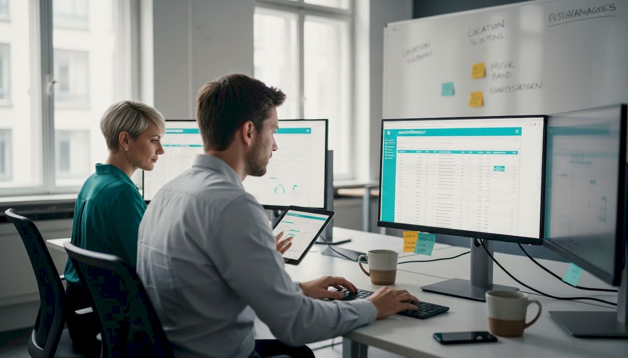 Unser Team arbeitet flexibel und digital in einem modernen, offenen Büro – der ideale Ort für Zusammenarbeit und Austausch.