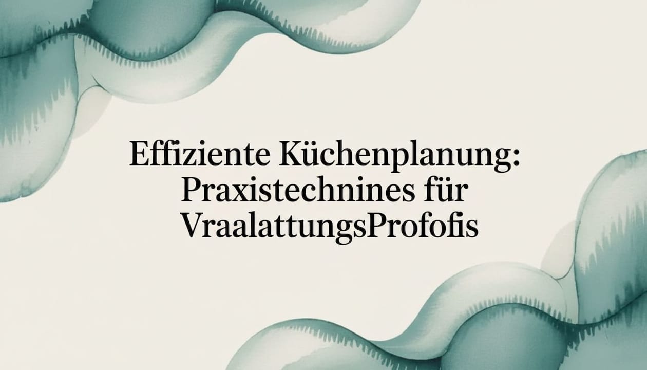 Effiziente Küchenplanung: Praxistechniken für Veranstaltungsprofis