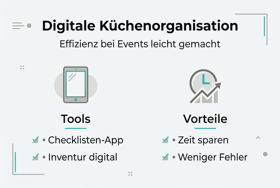 Digitale Küchenorganisation im Veranstaltungsbetrieb – eine Infografik