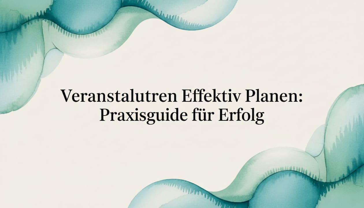 Stilvolle Titelkarte mit dekorativen Aquarellstreifen