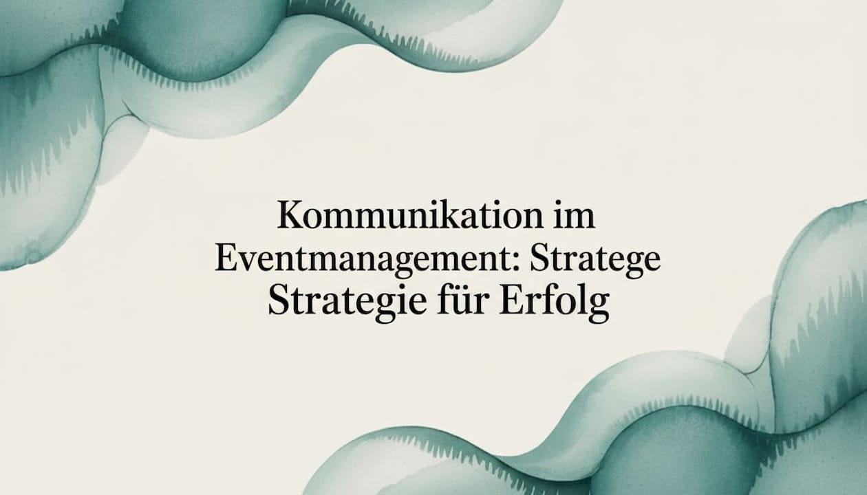 Stilvolles Cover mit einem klaren Mittelpunkt und zarten Aquarellbändern als Blickfang