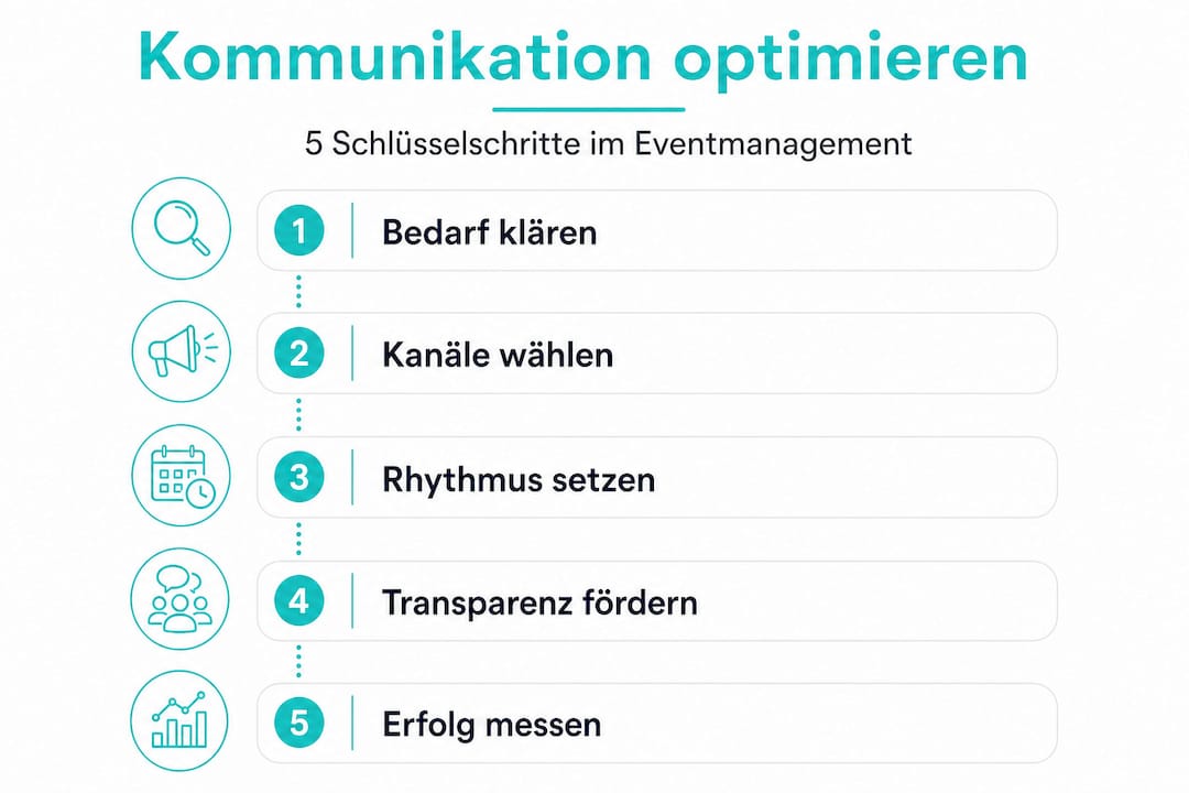 Infografik: In fünf Schritten zur erfolgreichen Eventkommunikation