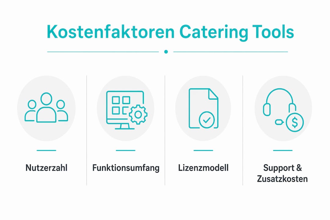 Übersicht: Welche Faktoren beeinflussen die Kosten von Catering-Software?