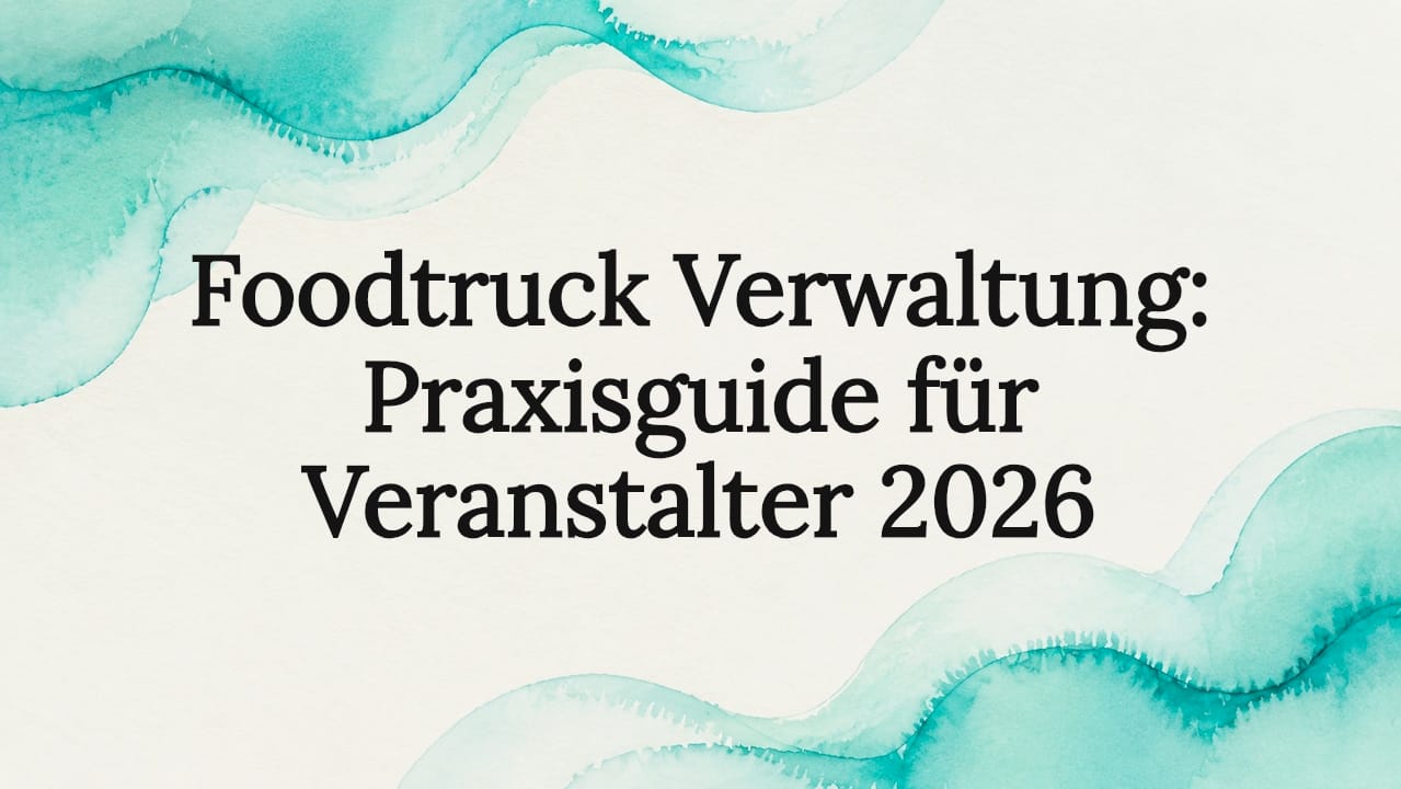 Foodtruck Verwaltung: Praxisguide für Veranstalter 2026