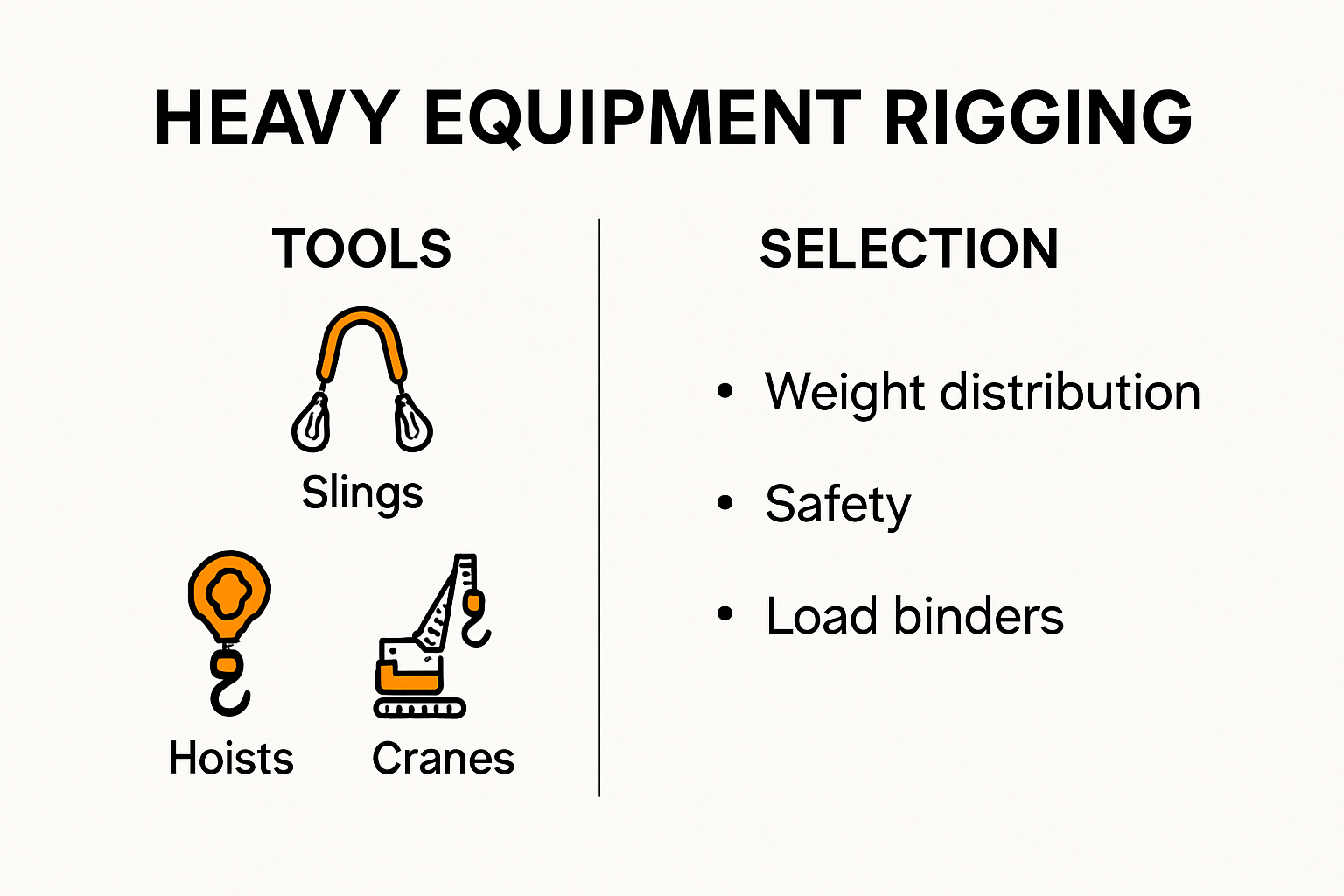 Essential rigging tools and selection tips infographic