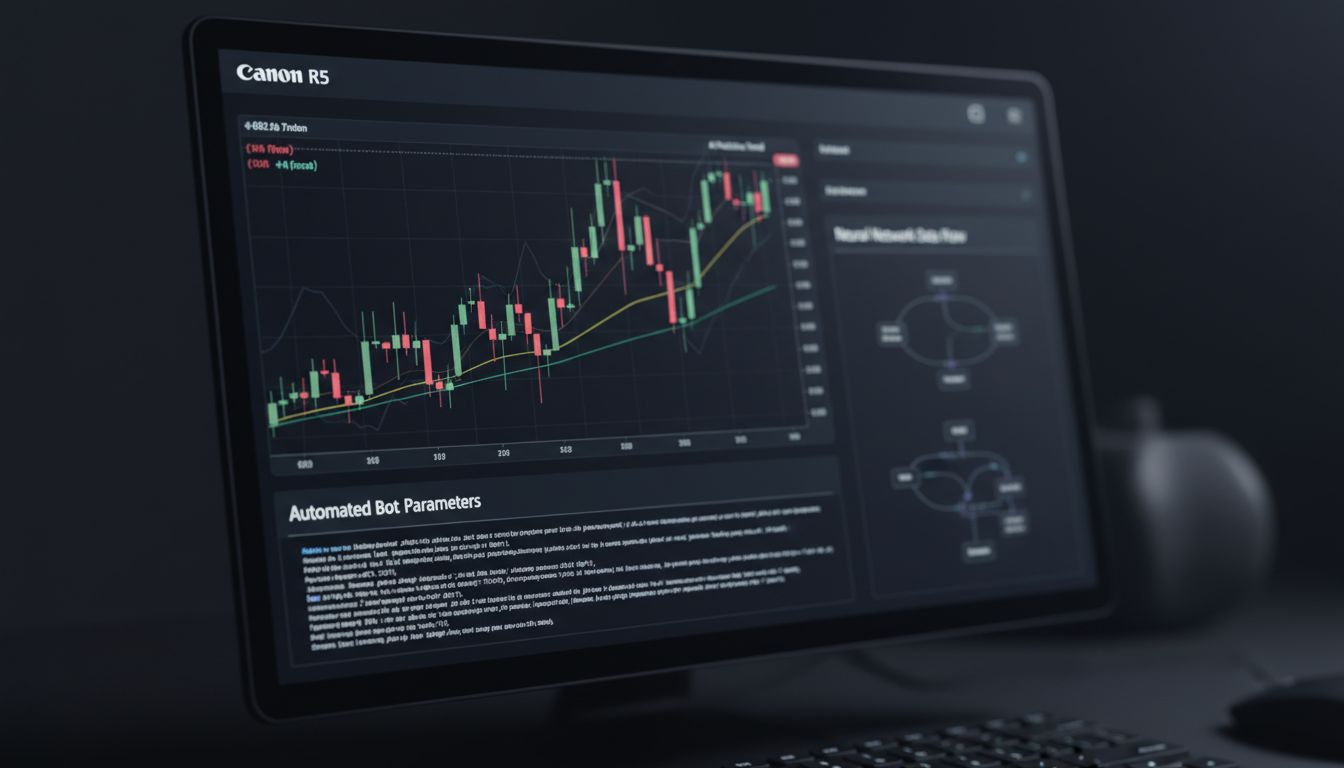 Crypto trader reviewing laptop charts at home