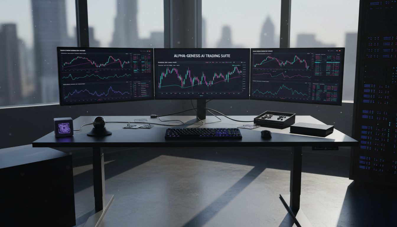 Trader monitoring cryptocurrency prices in office