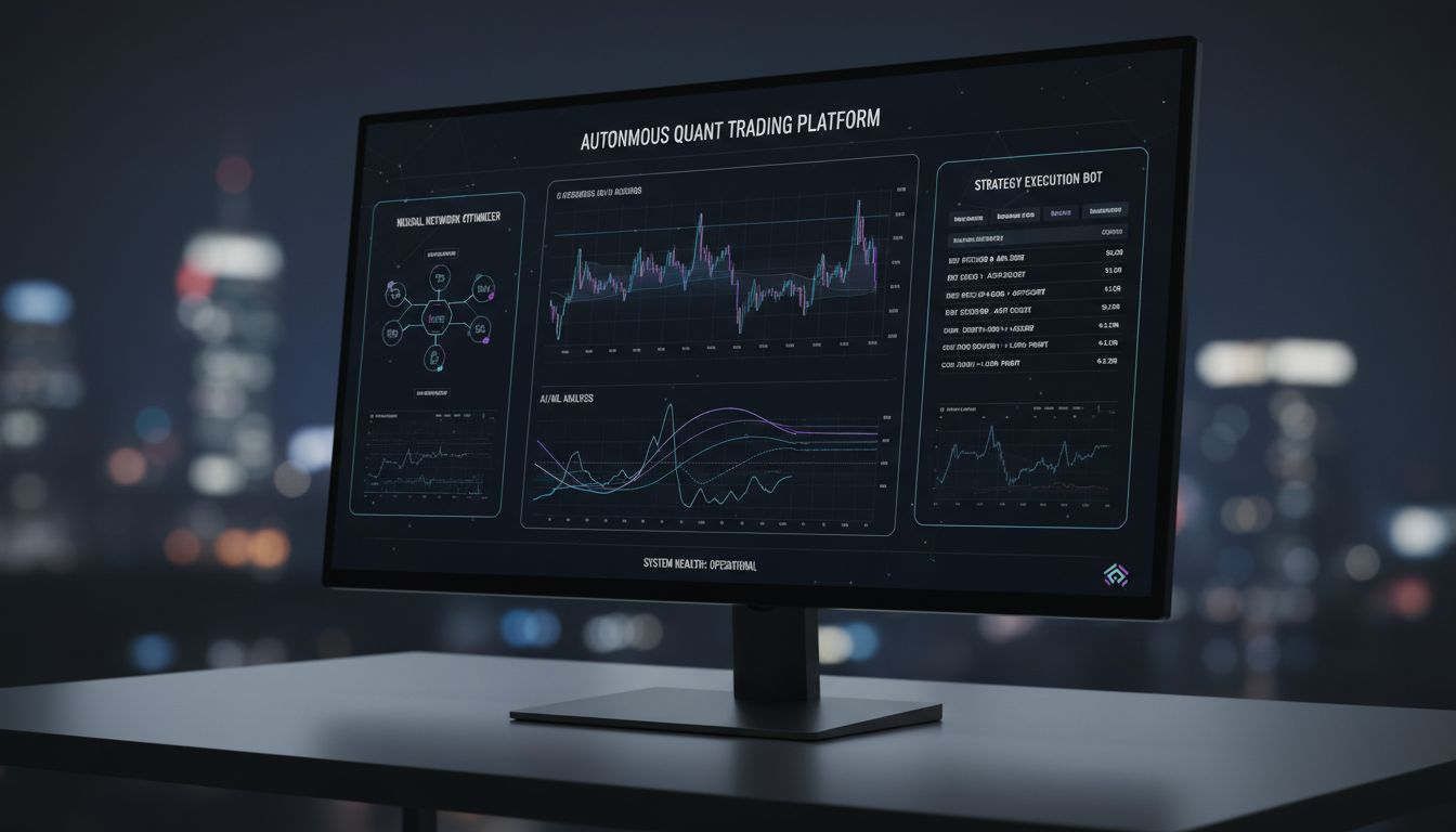 Crypto trader starting daily workflow at desk