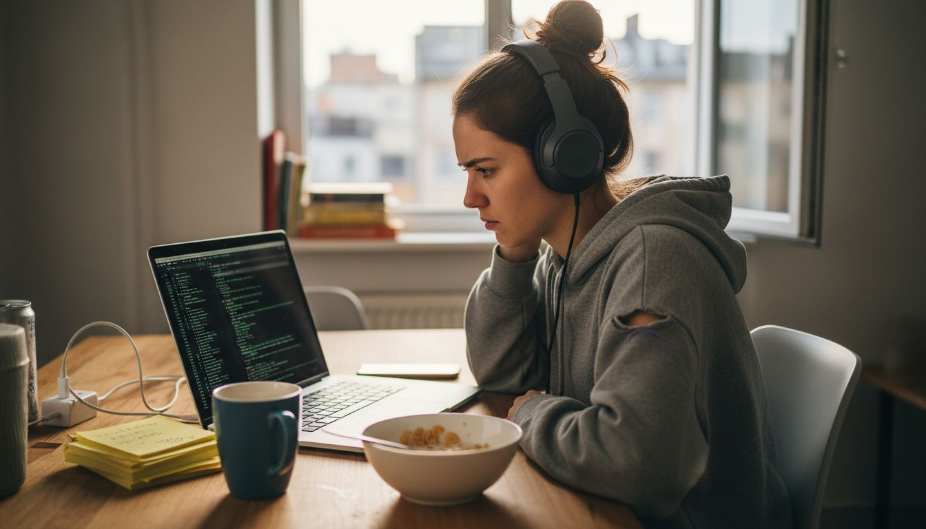 Engineer coding AI algorithm for crypto