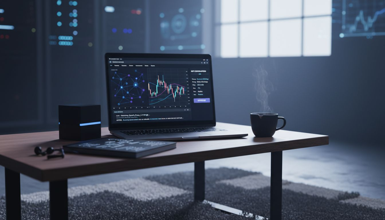 User setting up AI trading bot at home