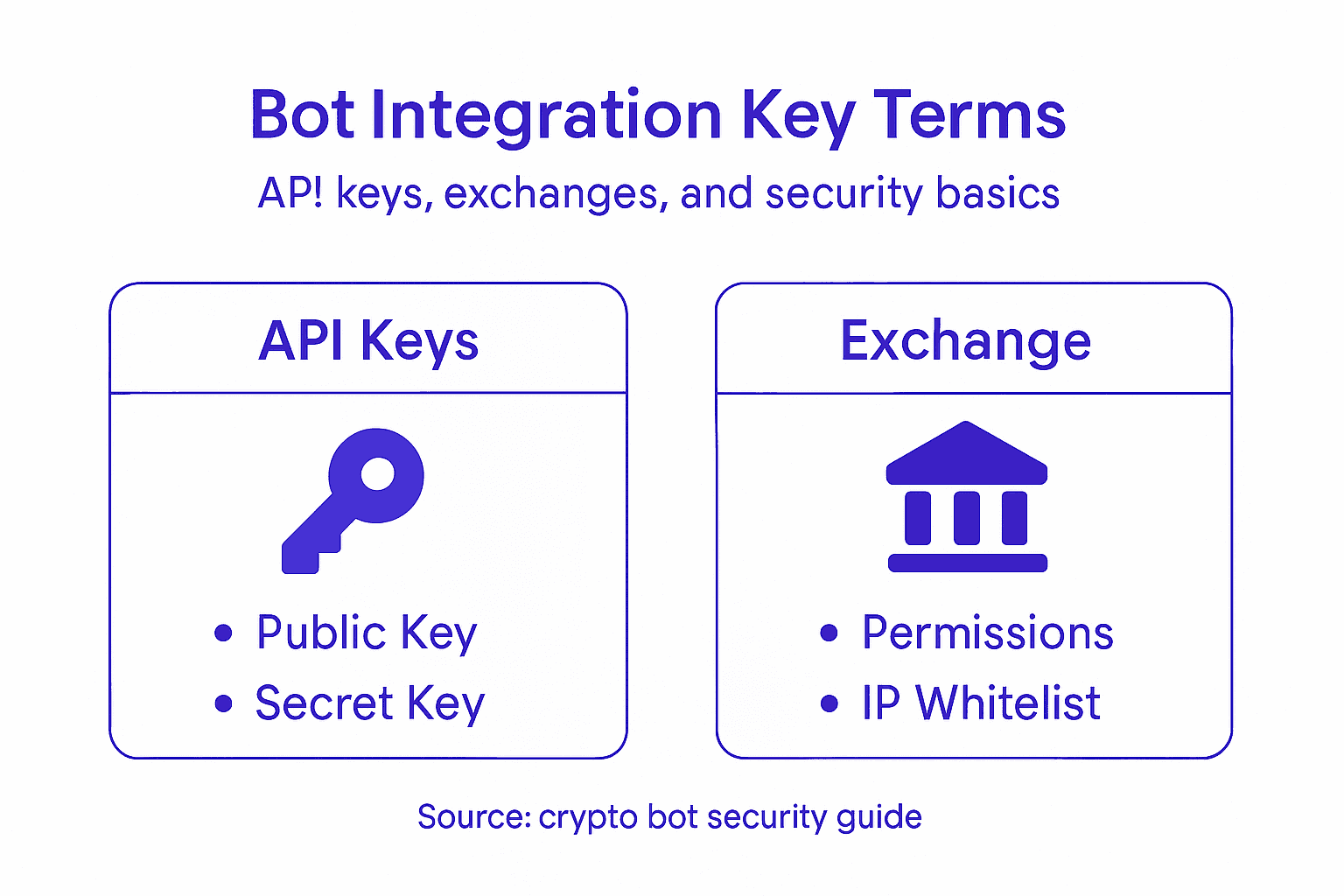 Infographic showing bot API and exchange terms