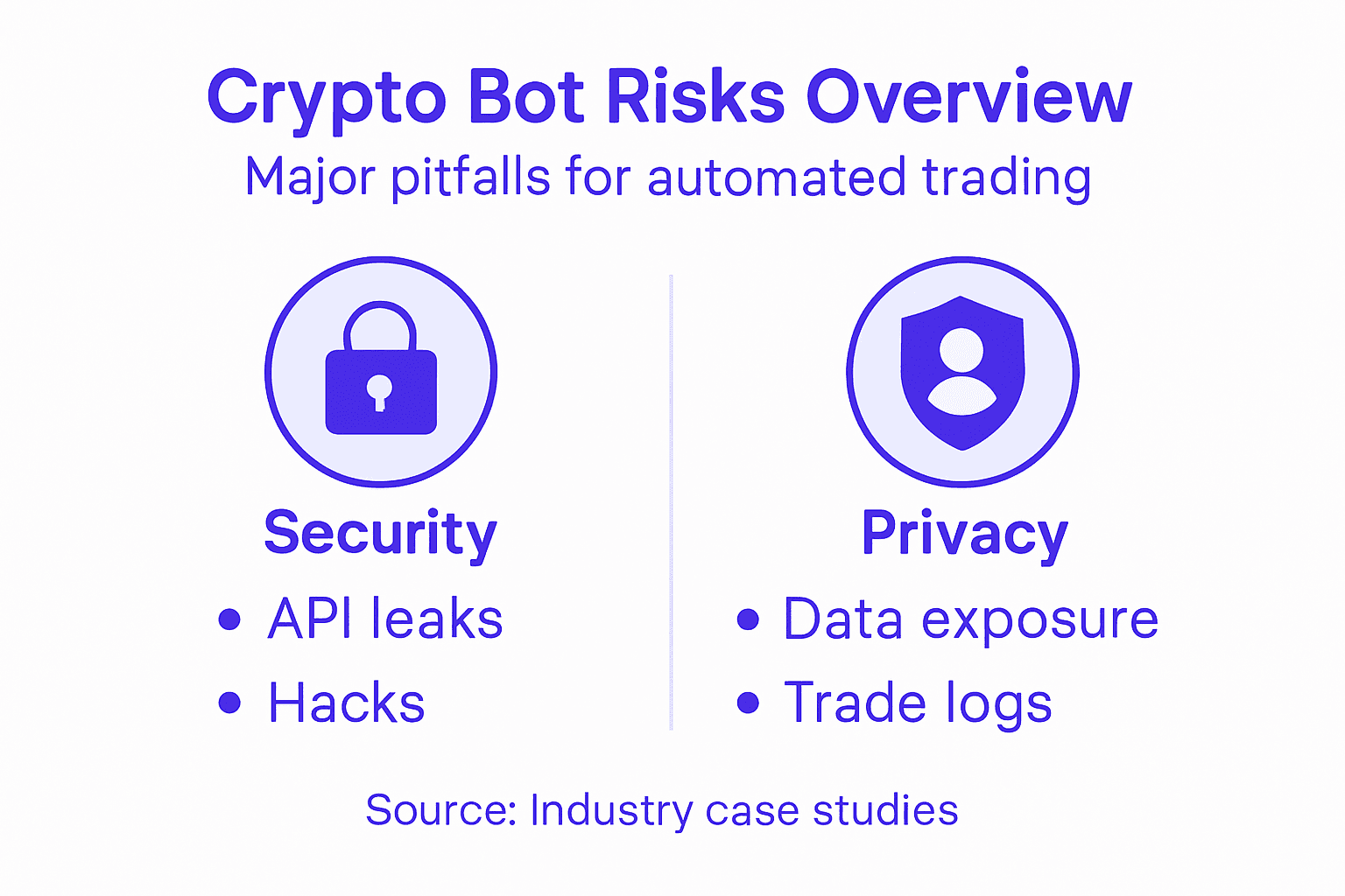 Infographic showing crypto bot risk summary