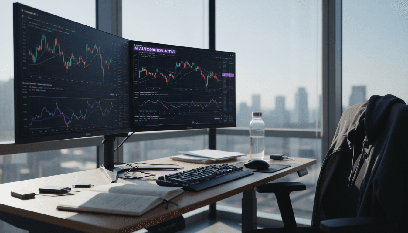 Crypto influencer reviewing automated trading tools