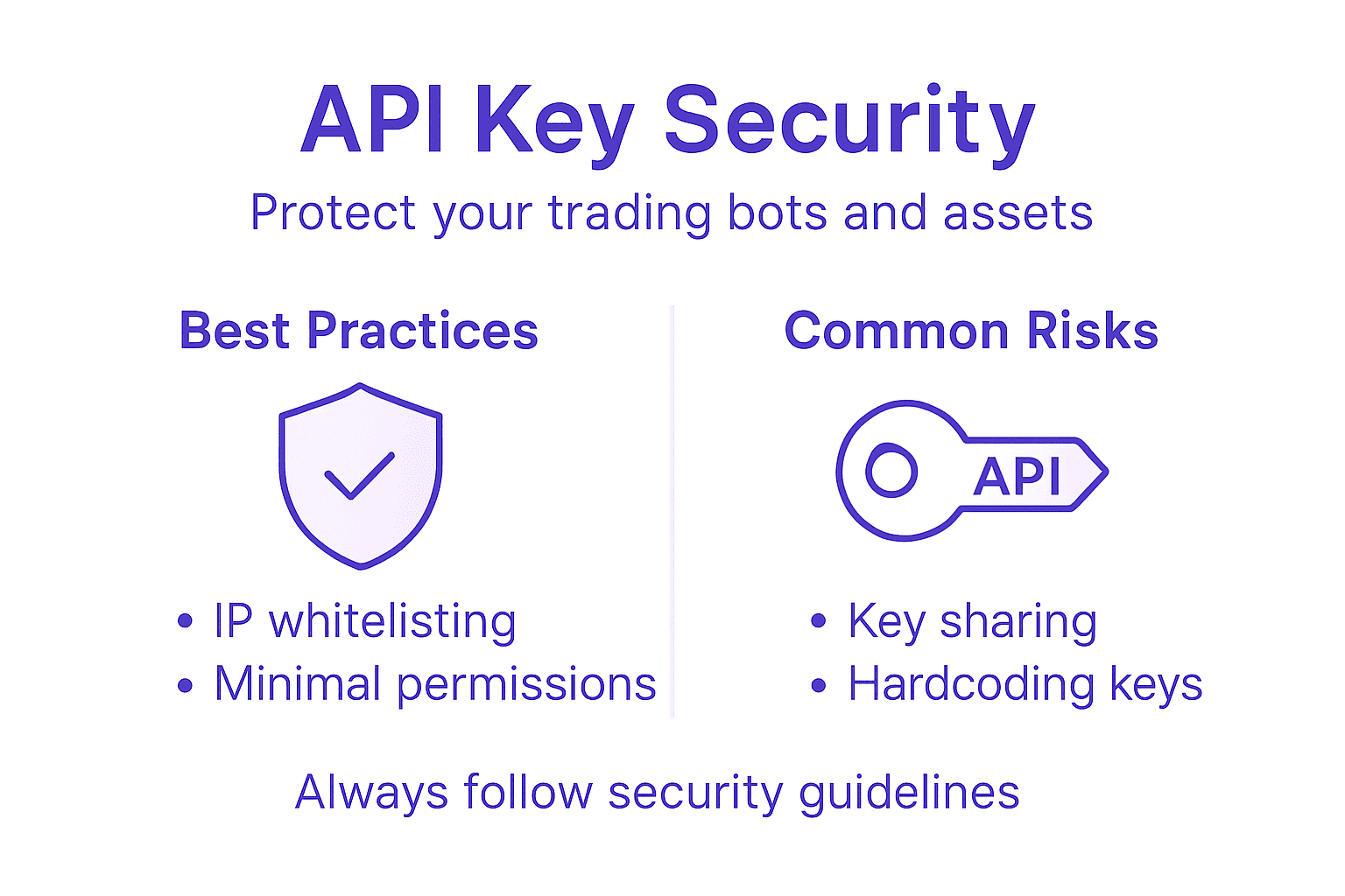 Інфографіка, що перераховує кращі практики безпеки API ключів