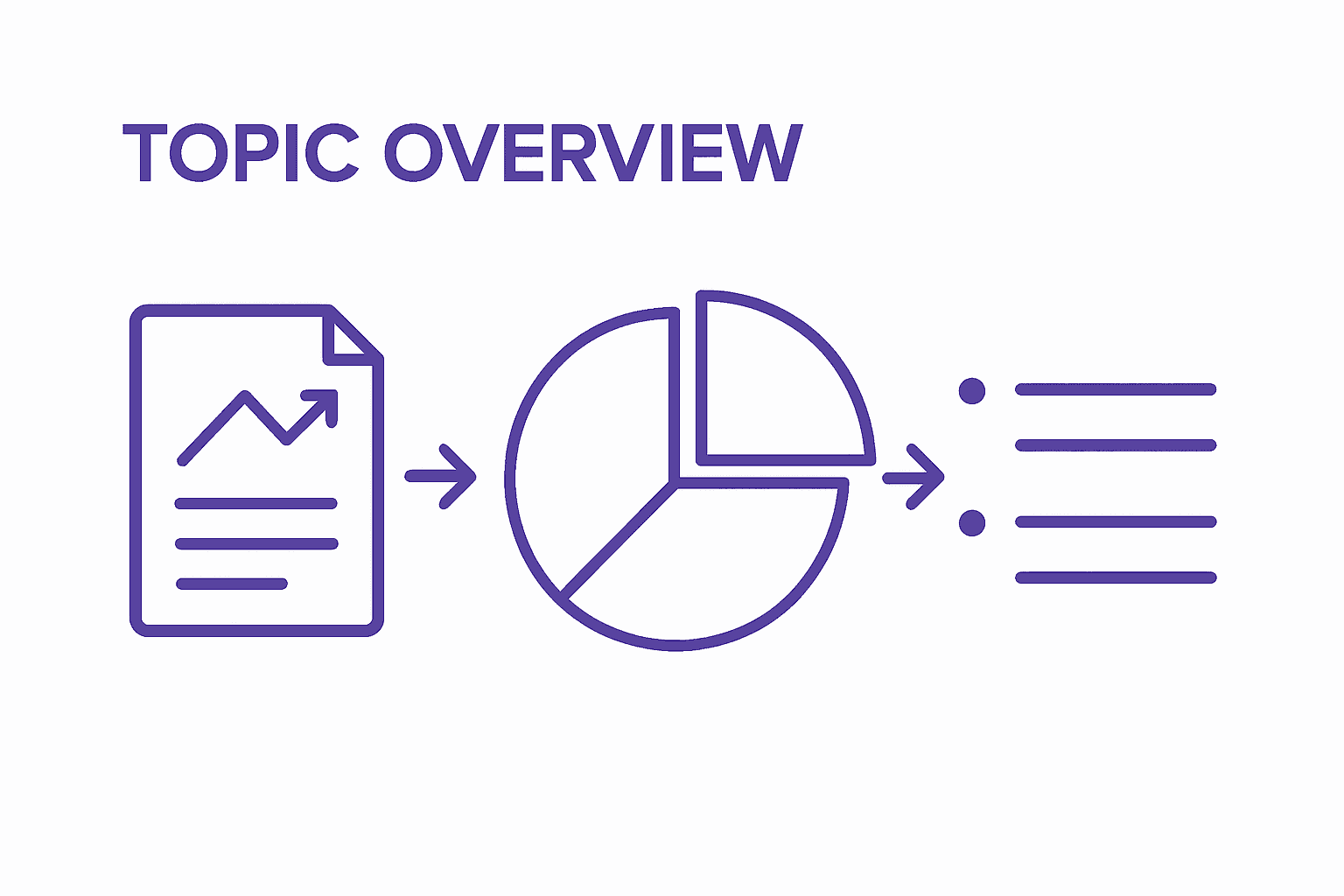 Infographic showing topic overview with key points