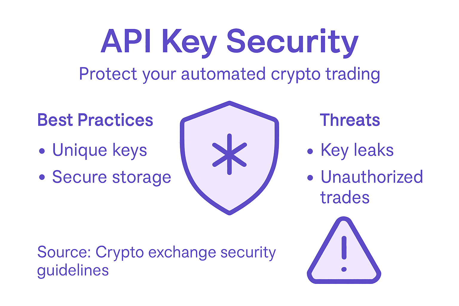 Infographic showing API key security principles