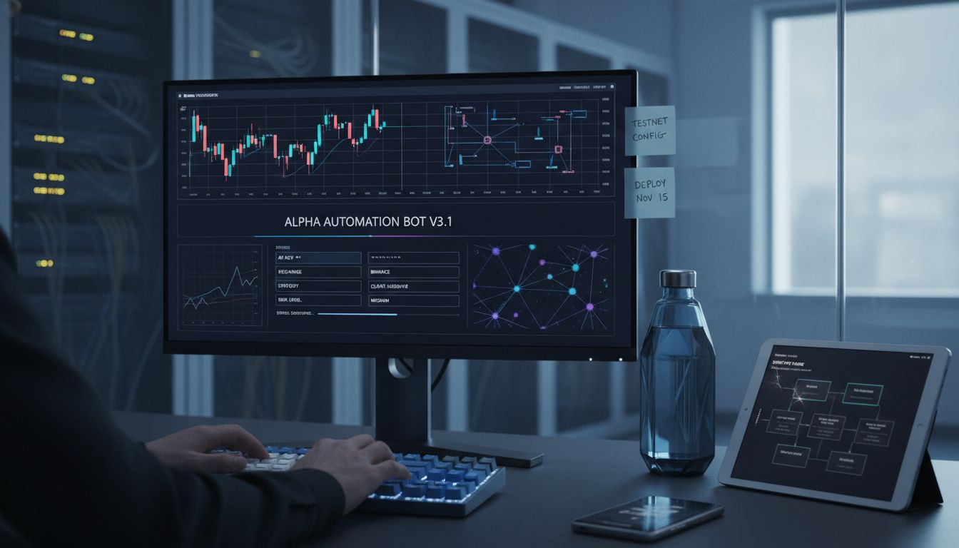 Trader configuring secure crypto API setup
