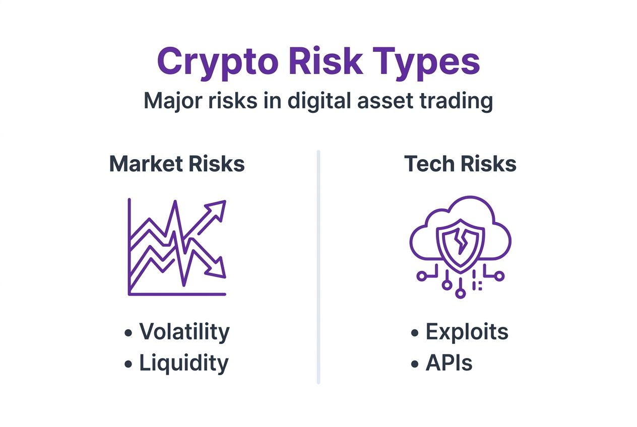 Infographic showing main crypto risk categories