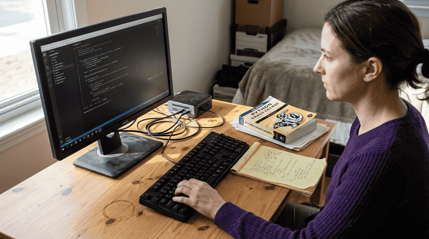 Trader preparing crypto automation environment