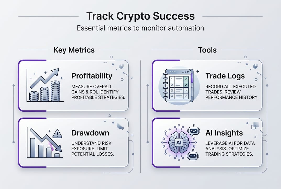 Інфографіка: ключові метрики для криптоавтоматизації