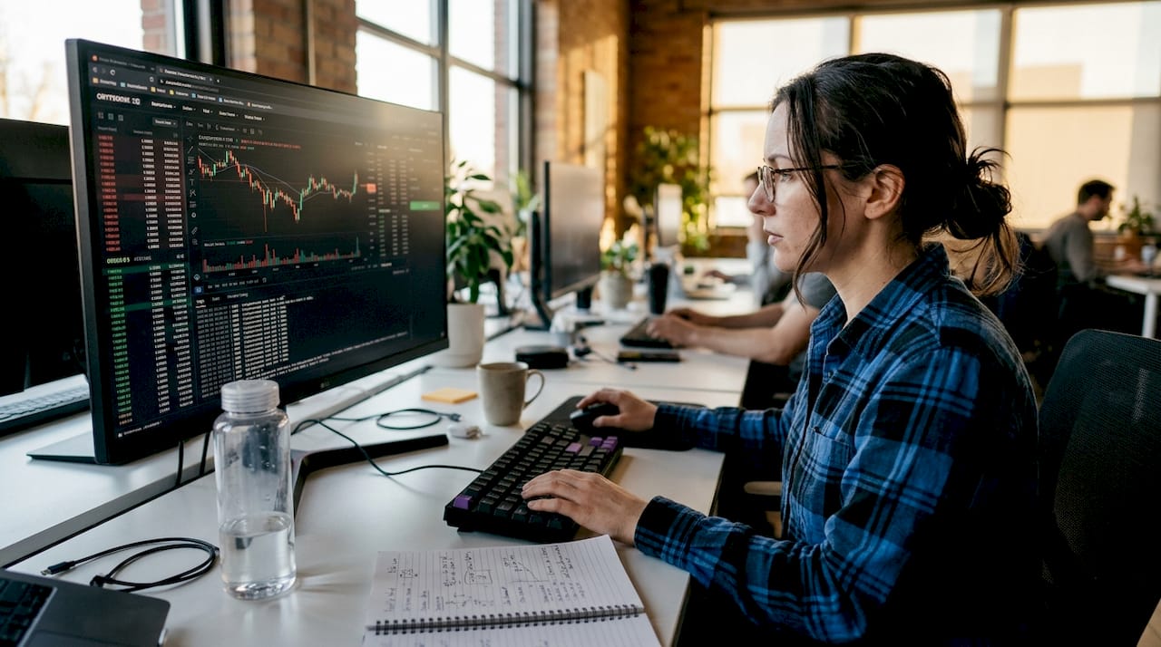 Trader pausing bot and checking performance logs