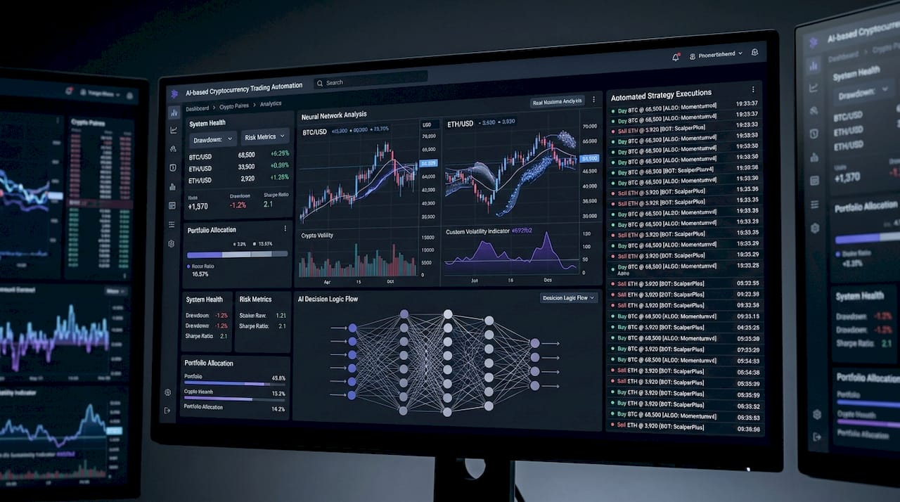 Trader reviewing options graphs at desk