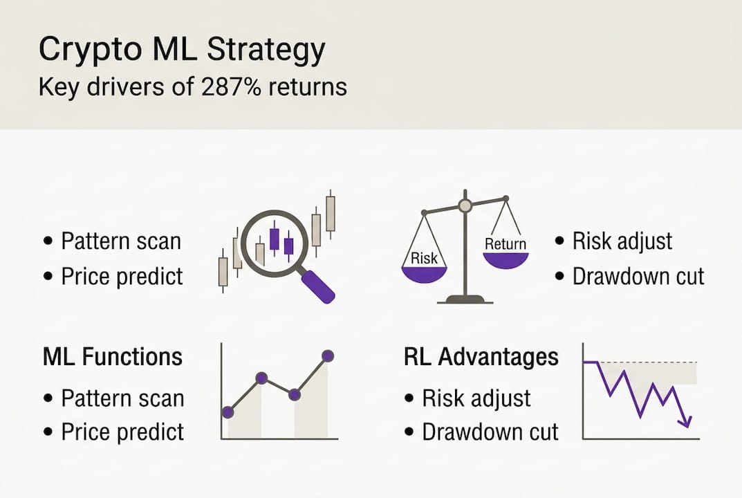 Infographic showing ML and RL returns summary
