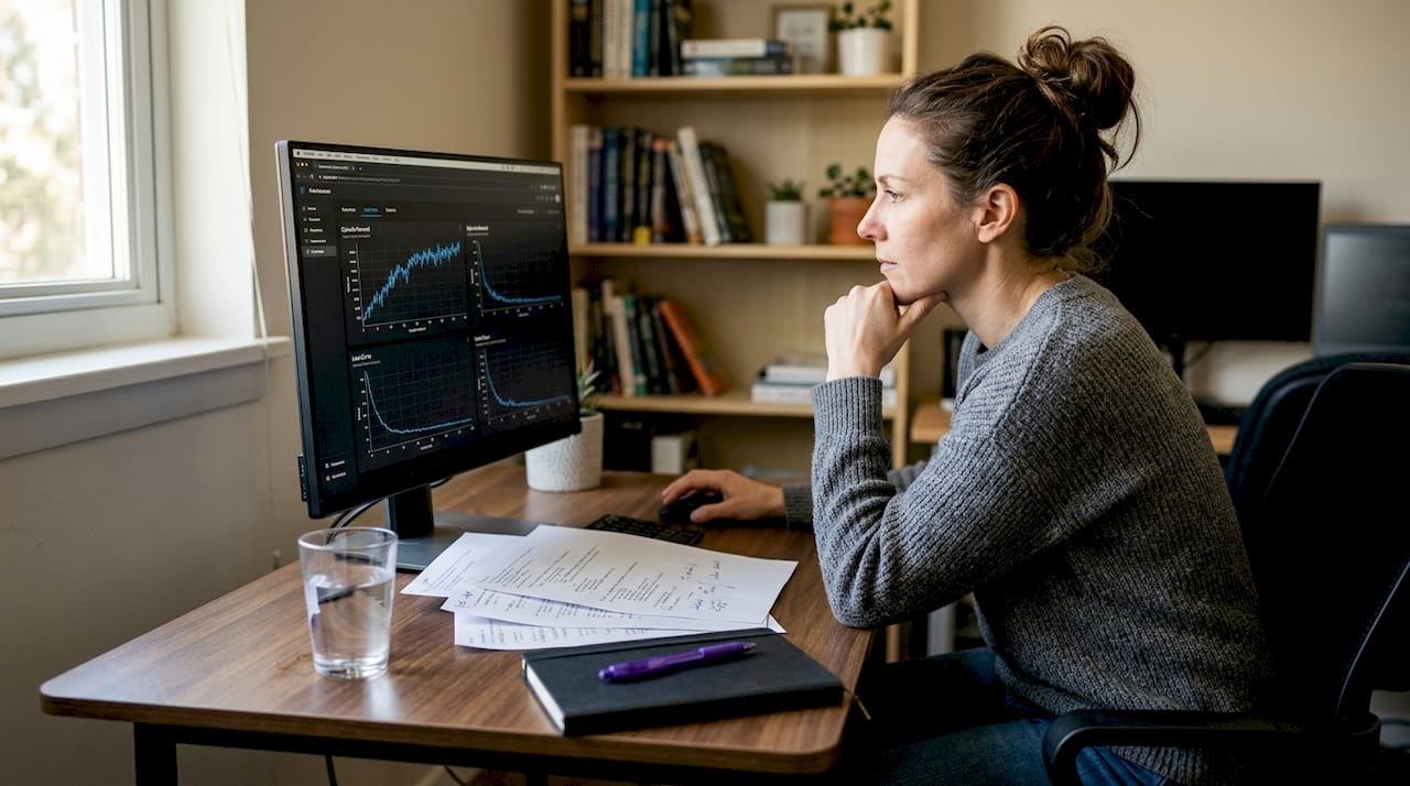 Analyst monitoring reinforcement learning results