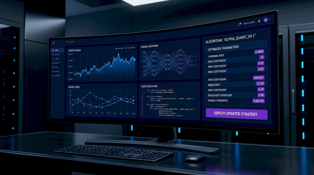 Trader customizing algorithm in home office