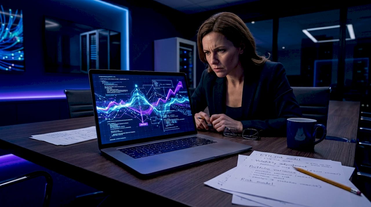 Portfolio manager analyzing crypto risks