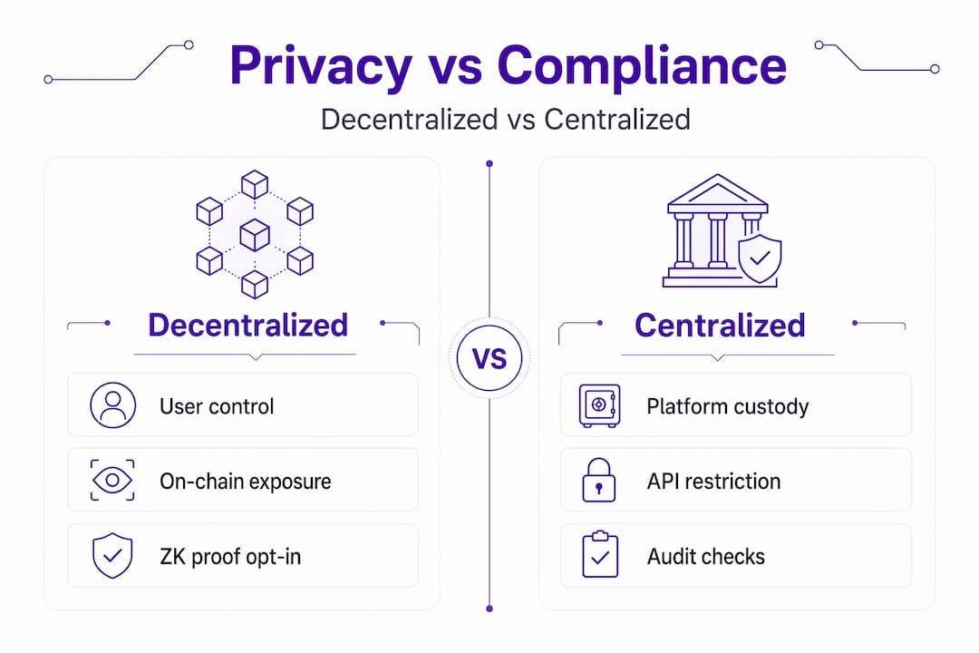 Infographic comparing privacy and compliance features