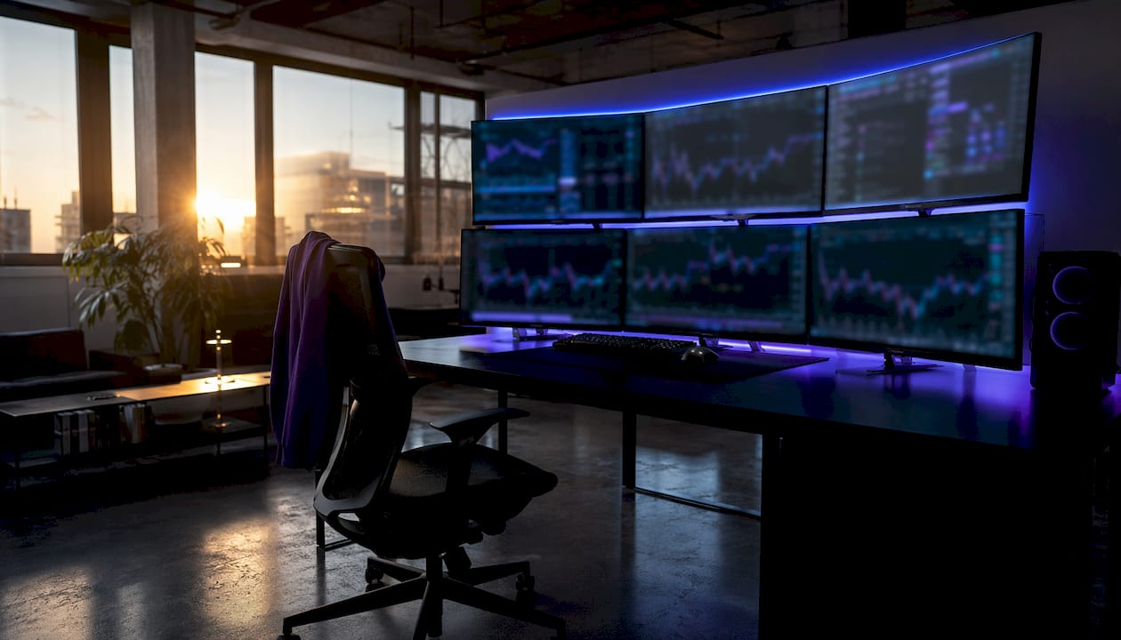 Server rack and network cables for crypto trading systems