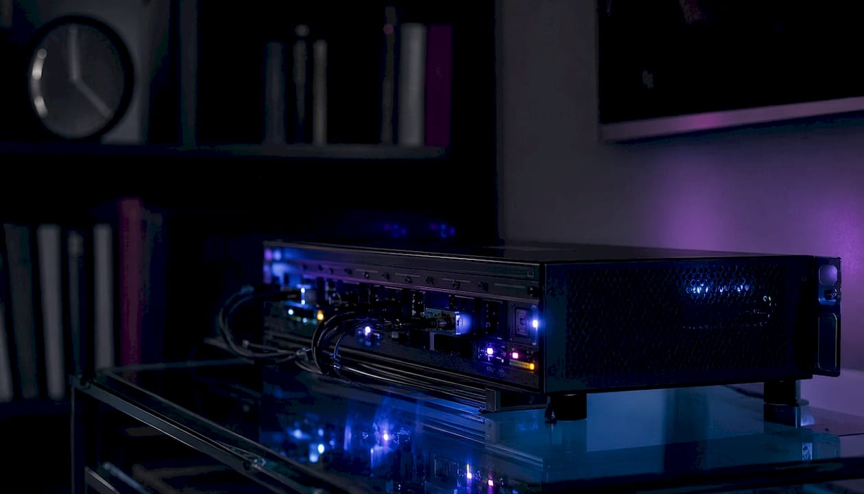 Hardware setup illustrating crypto order execution