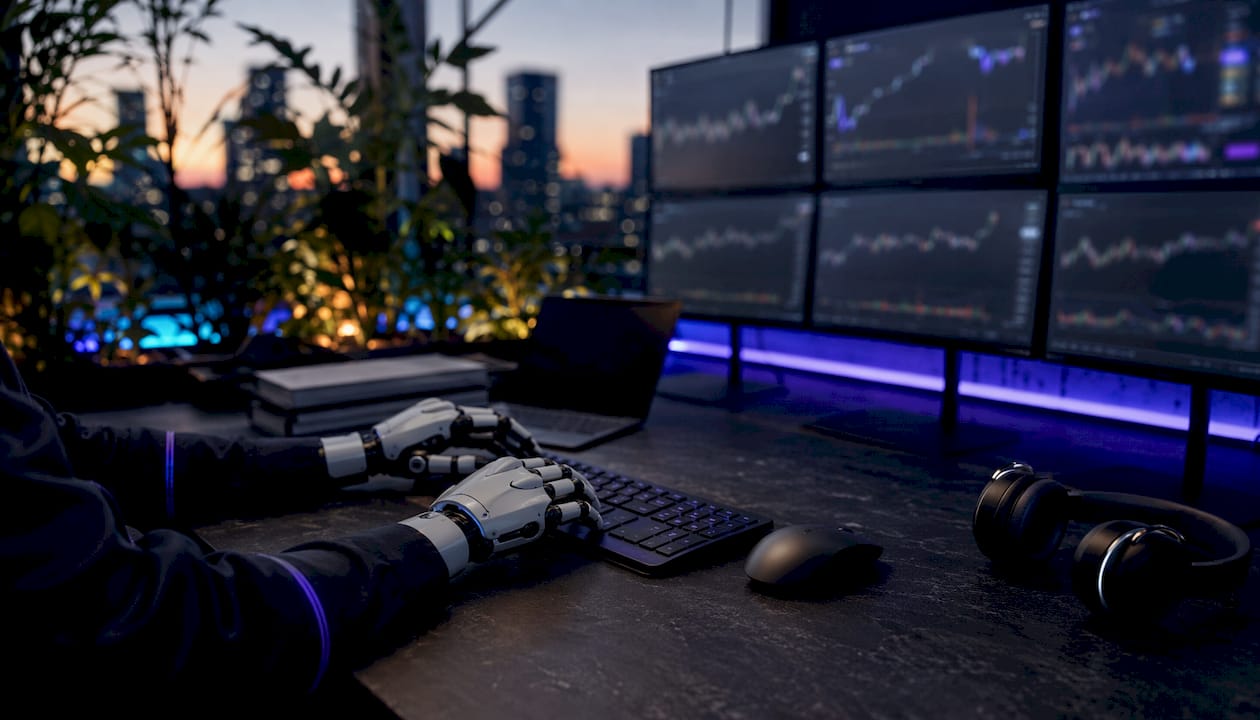 Automated crypto trading system with robotic hands